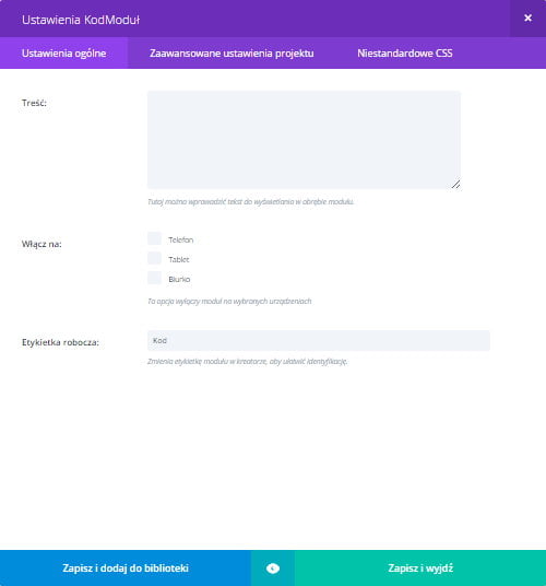 moduł kod